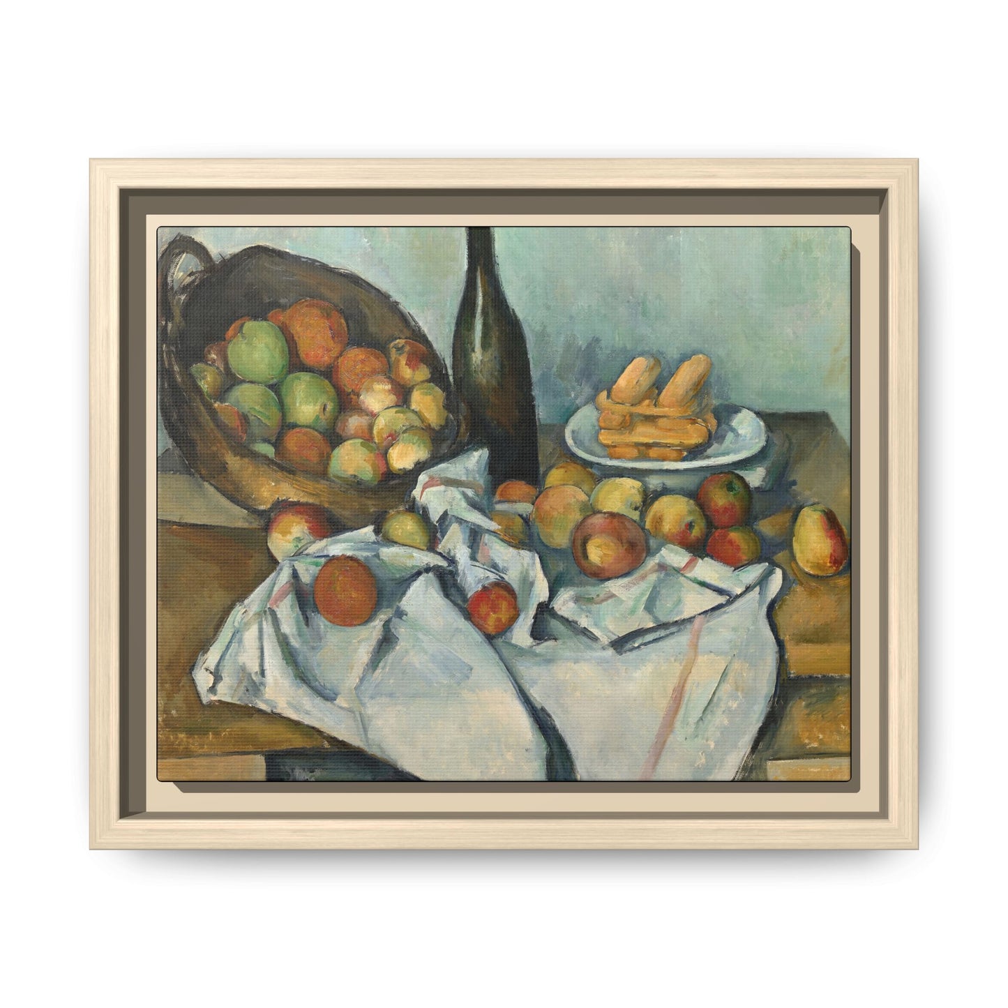Cézanne, Paul - Basket of Apples (1893) - Matte Canvas, Framed