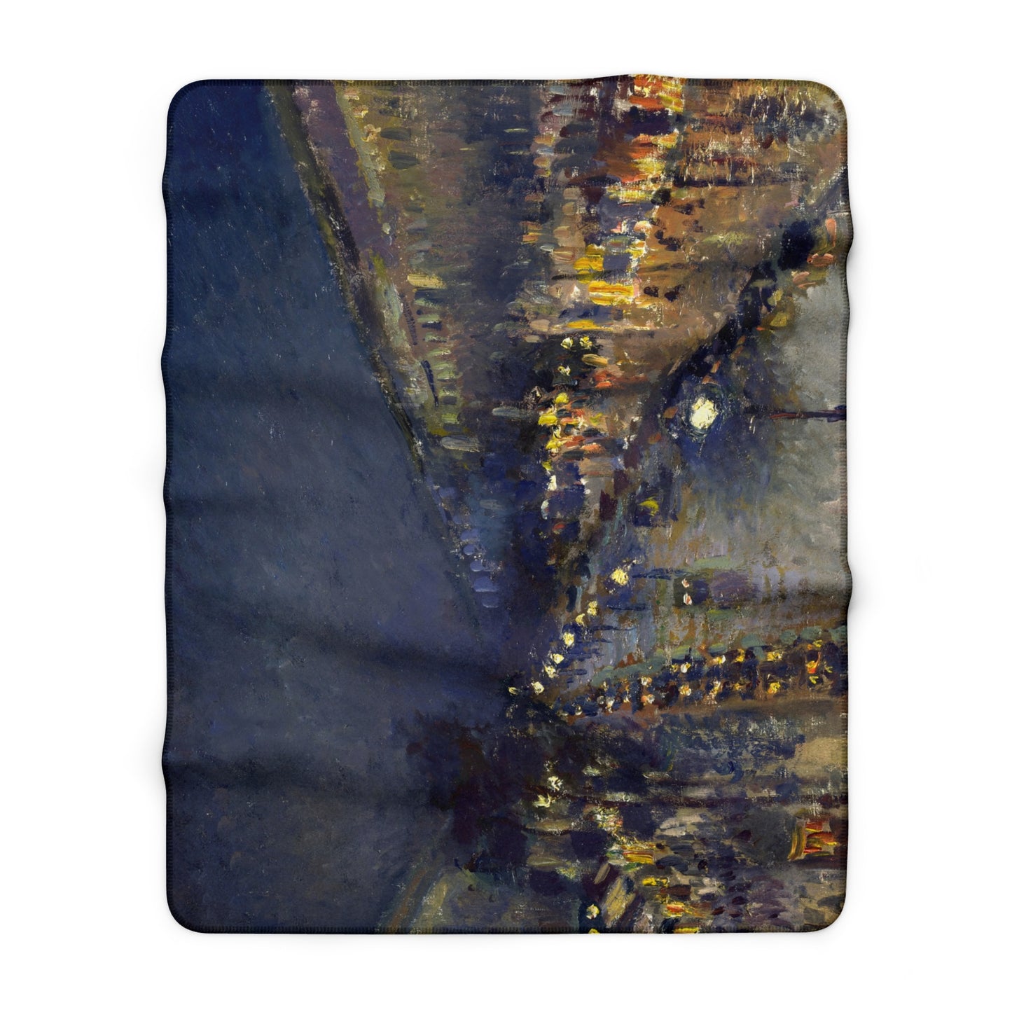 Pissarro, Camille - The Boulevard Montmartre At Night (1897) - Sherpa Fleece Blanket