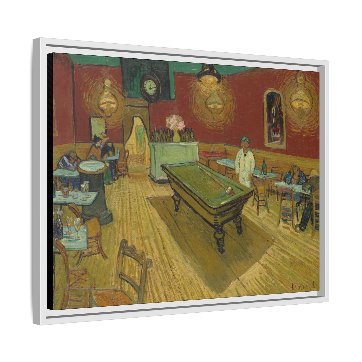Van Gogh, Vincent - The Night Cafe (1888) - Matte Canvas, Framed