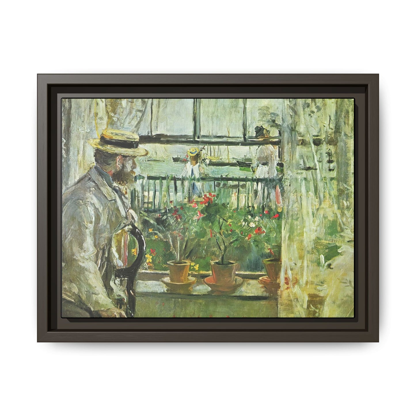 Morisot, Berthe - Eugene Manet on the Isle of Wight (1875) - Matte Canvas, Framed