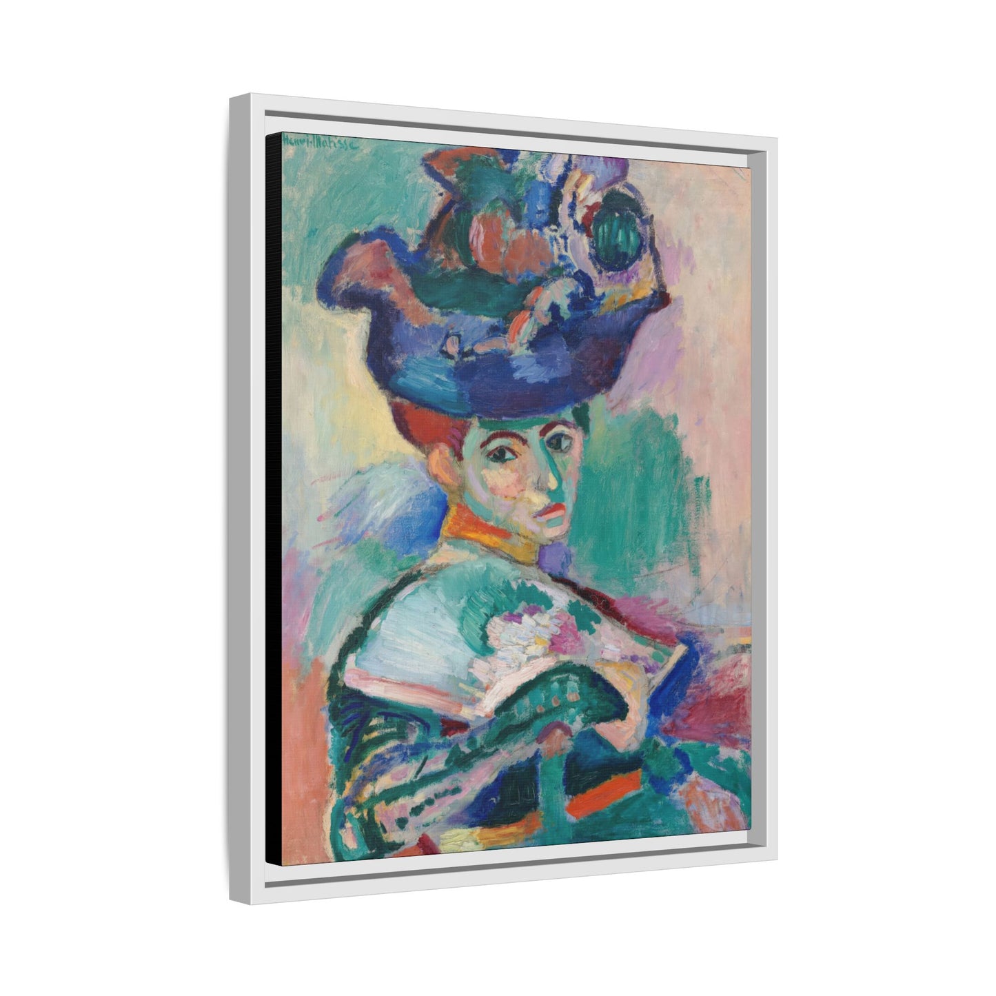Matisse, Henri - Woman with a Hat (1905) - Matte Canvas, Framed