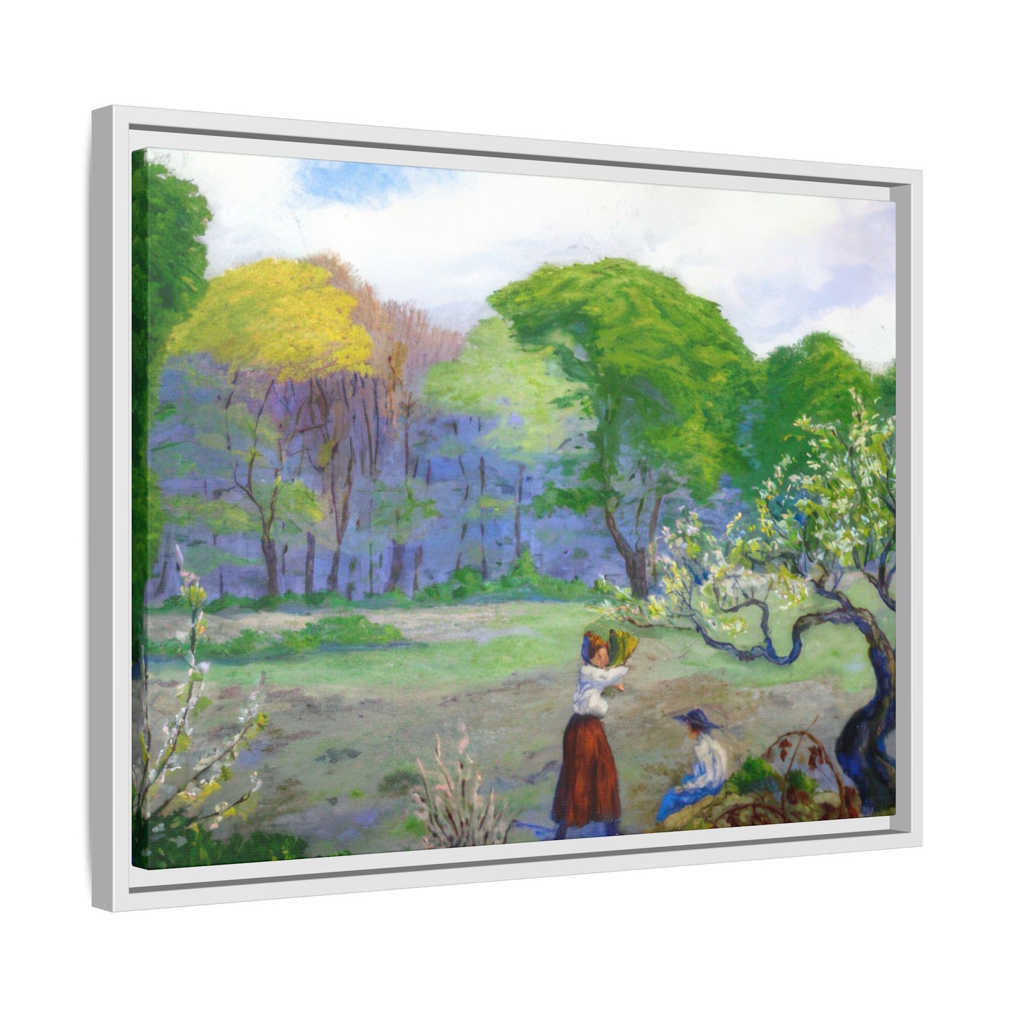 Ranson, Paul - Picking Flowers (1890) - Matte Canvas, Framed