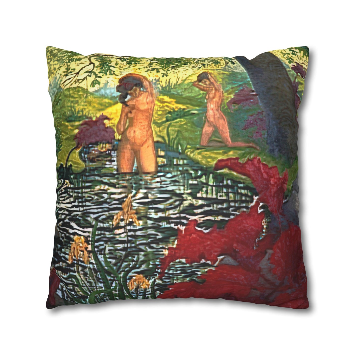 Ranson, Paul - The Lotus Bather (1906) - Suede Square Pillowcase