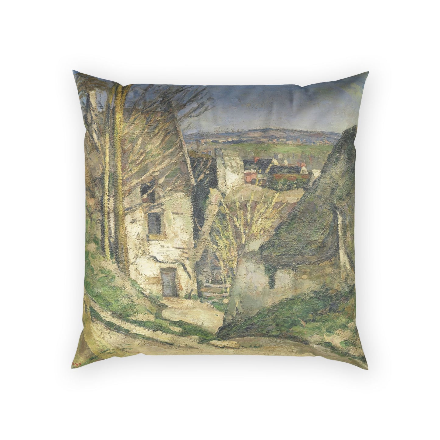 Cézanne, Paul - The House of the Hanged Man, Auvers-sur-Oise (1874) - Poly Velvet Pillow
