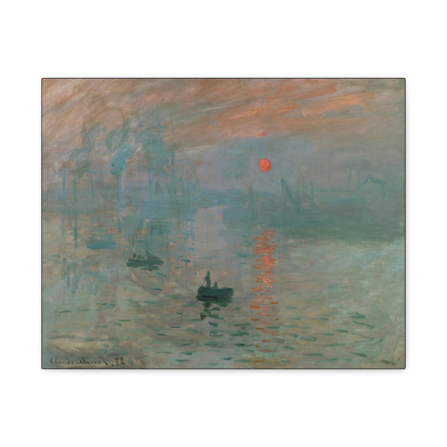 Monet, Claude - Impression, Sunrise (1872) - Canvas Block, unframed