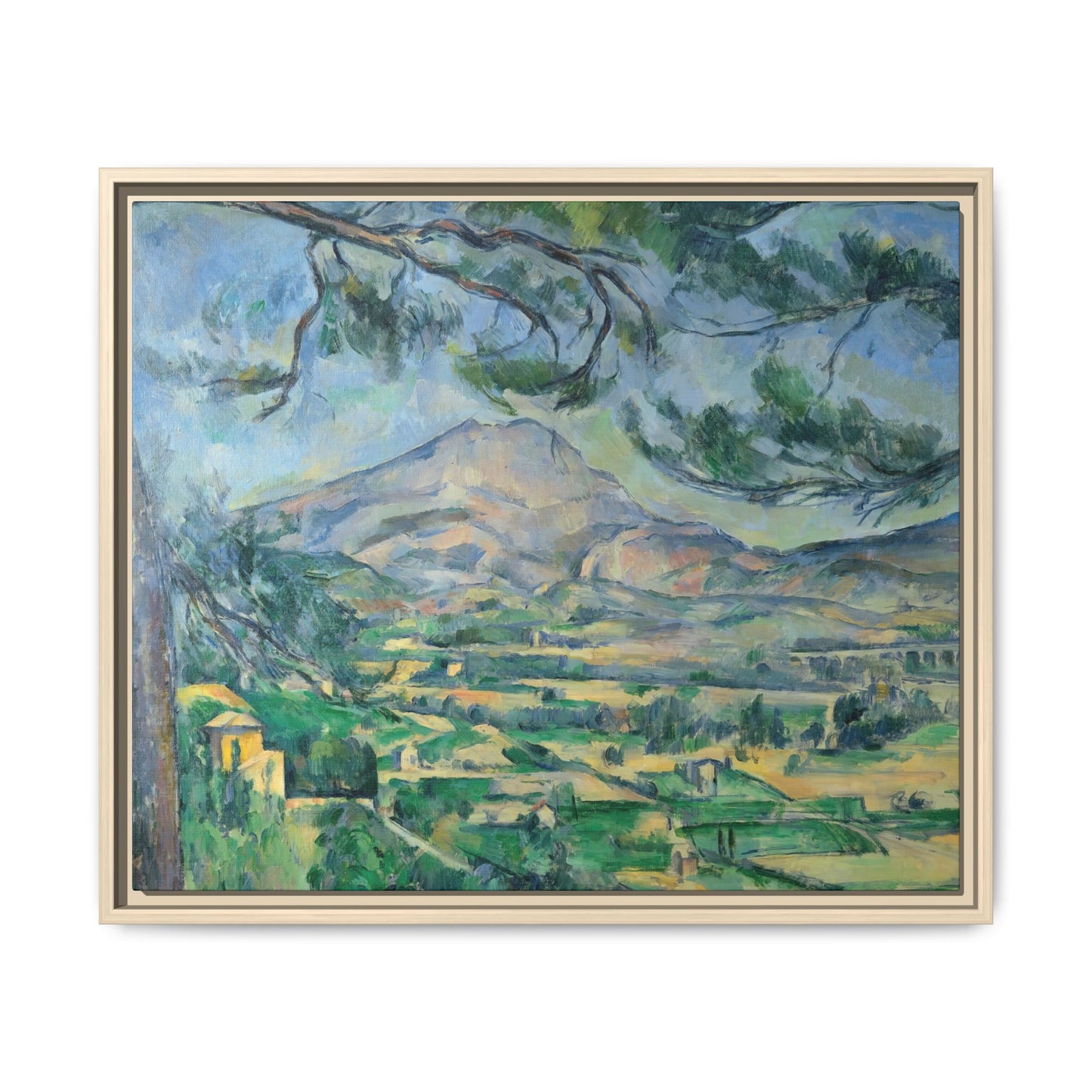 Cézanne, Paul - Mont Sainte-Victoire with Large Pine (1887) - Matte Canvas, Framed