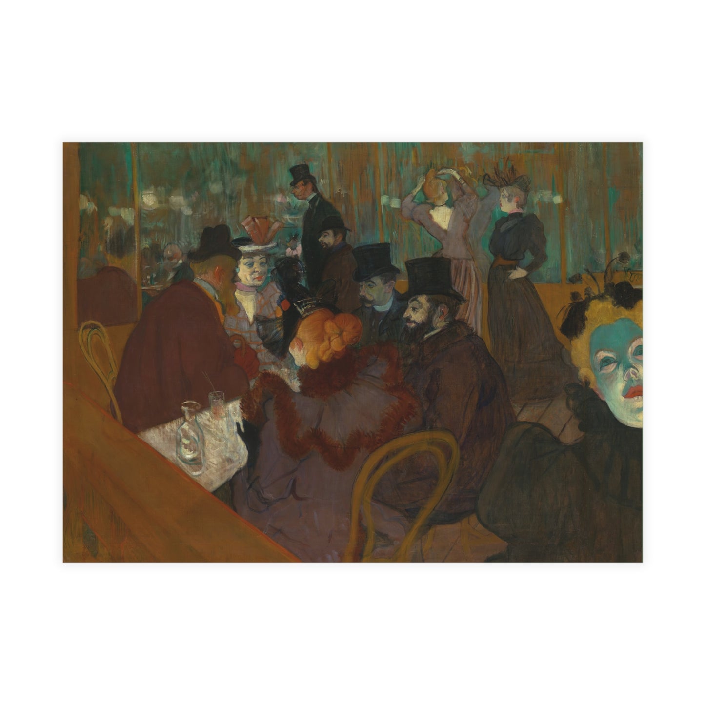 Toulouse-Lautrec, Henri - At the Moulin Rouge (1892) - Postcard Bundles with Envelopes Included