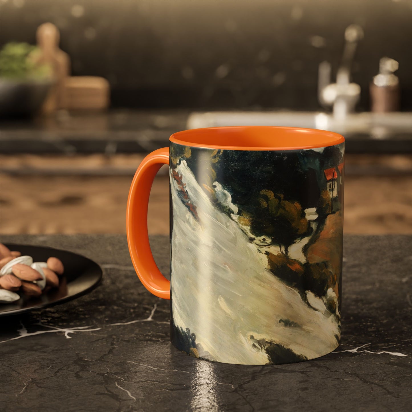 Cézanne, Paul - A Modern Olympia (1874) - Colorful Accent Mugs