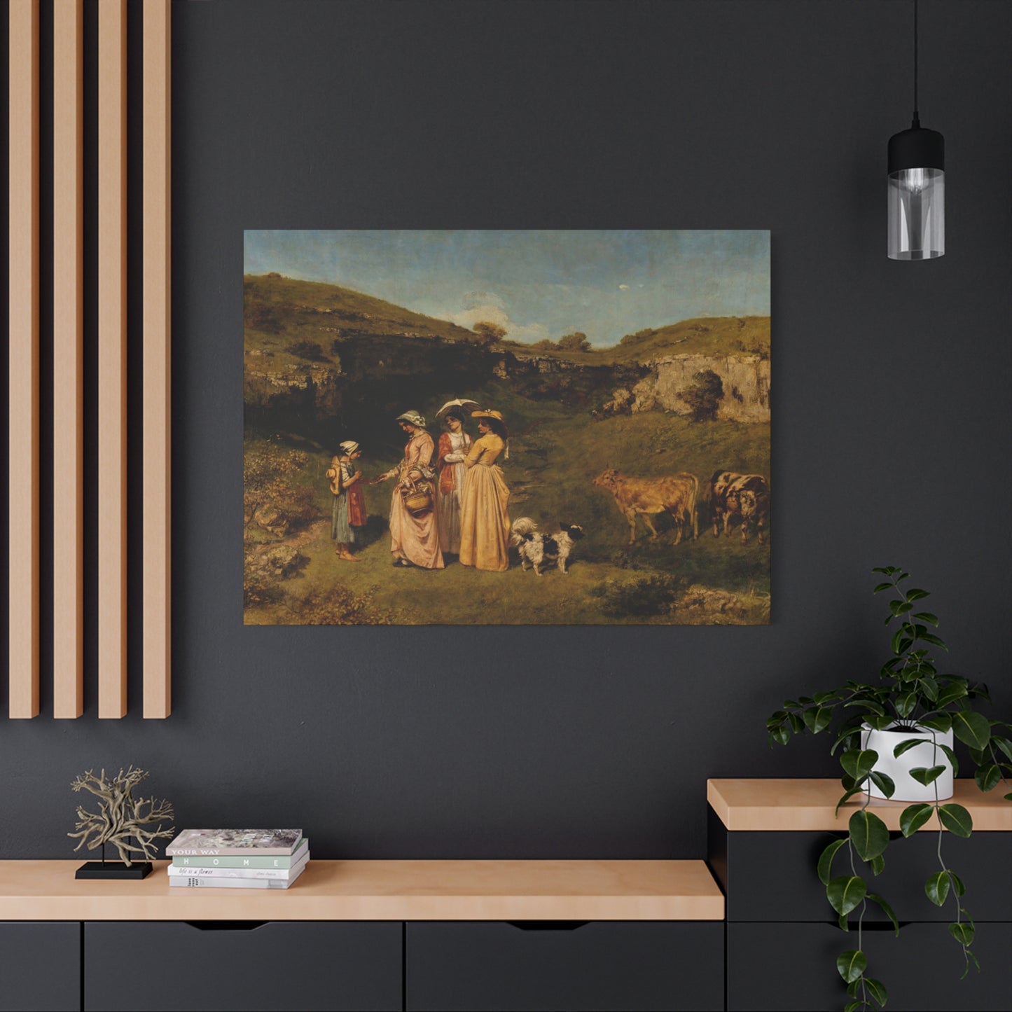 Courbet, Gustave - Young Ladies of the Village (1851) - Canvas Block, unframed