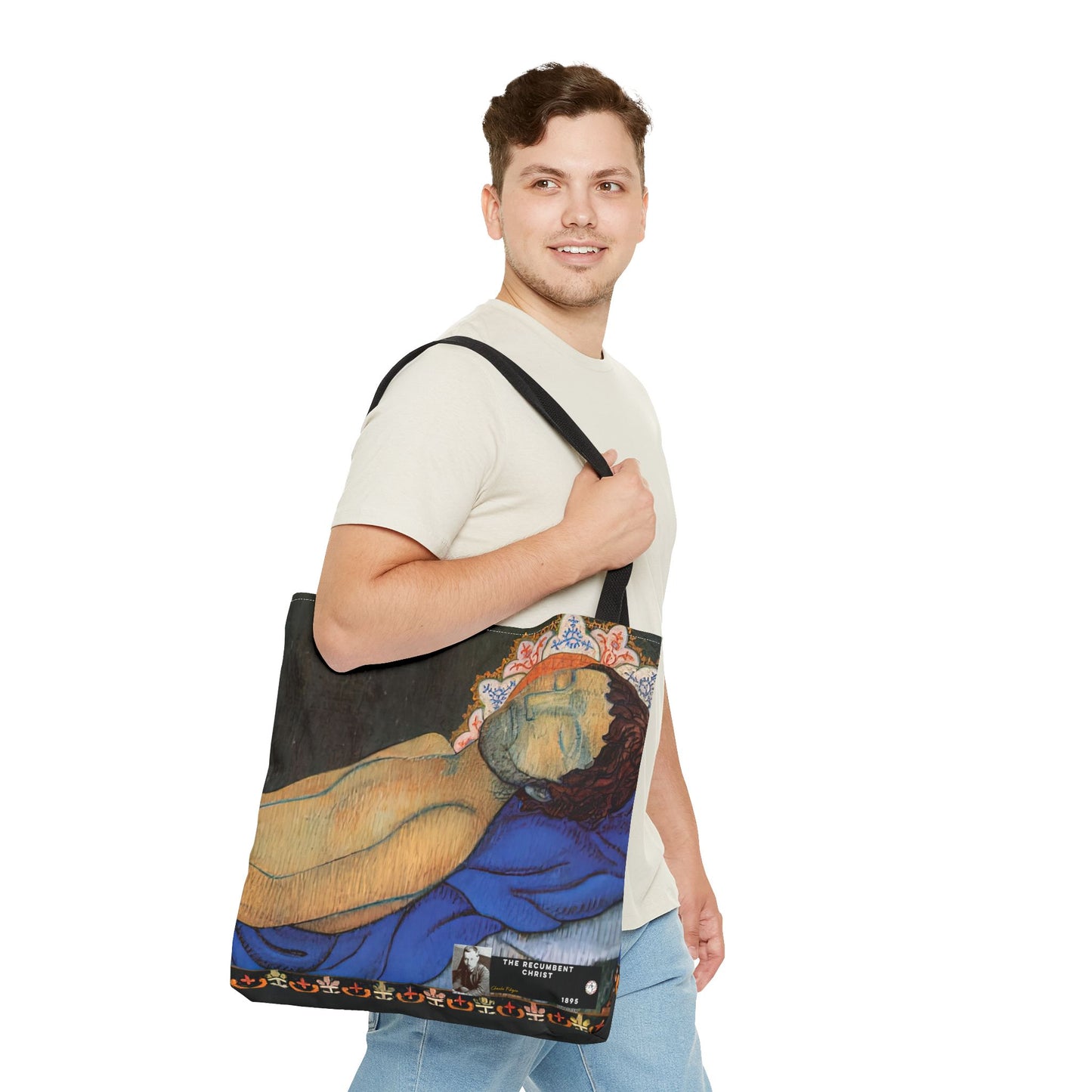 Filiger, Charles - The Recumbent Christ (1895) - Tote Bag