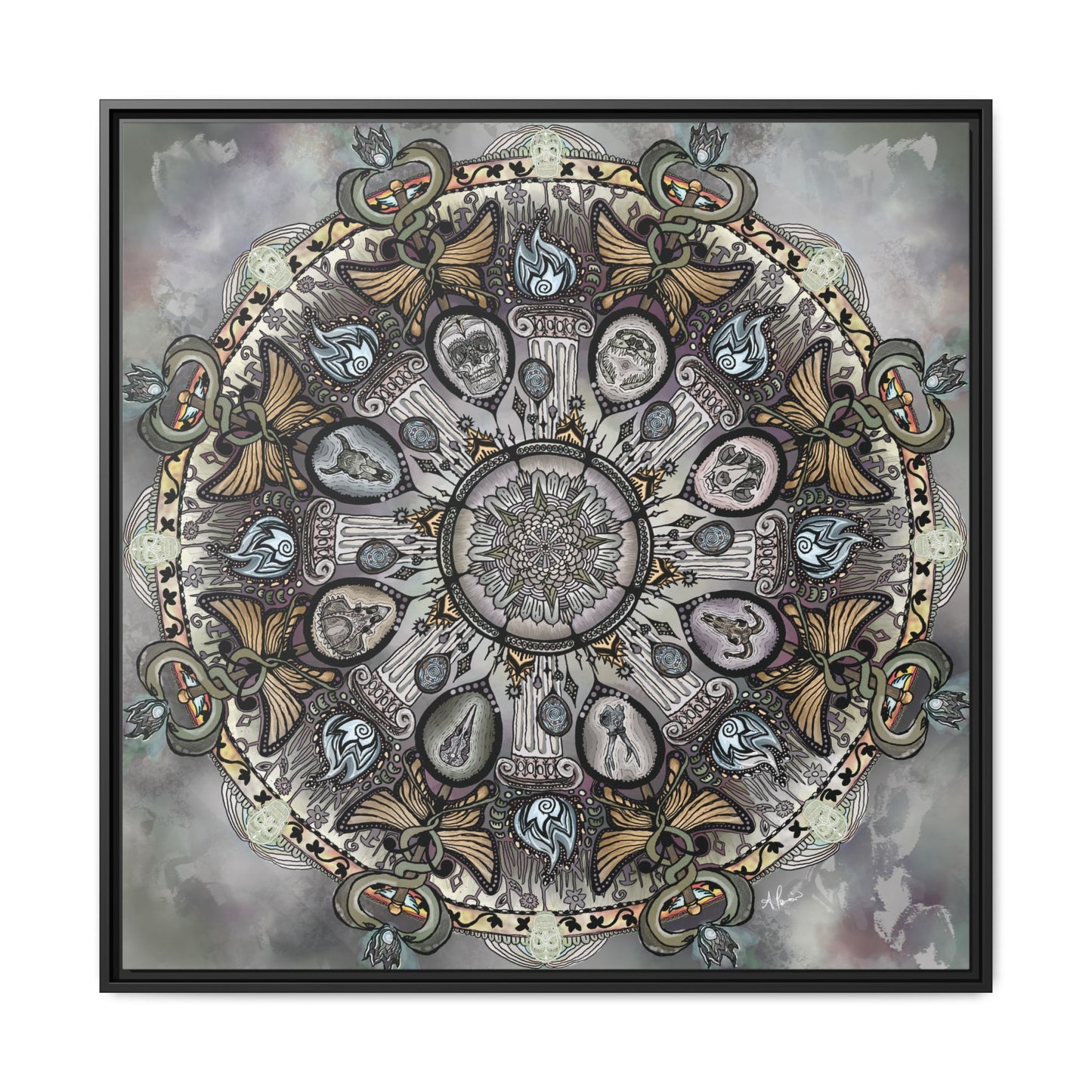 Memento Mori - Framed Matte Canvas