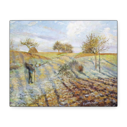 Pissarro, Camille - Hoarfrost (1873) - Canvas Block, unframed