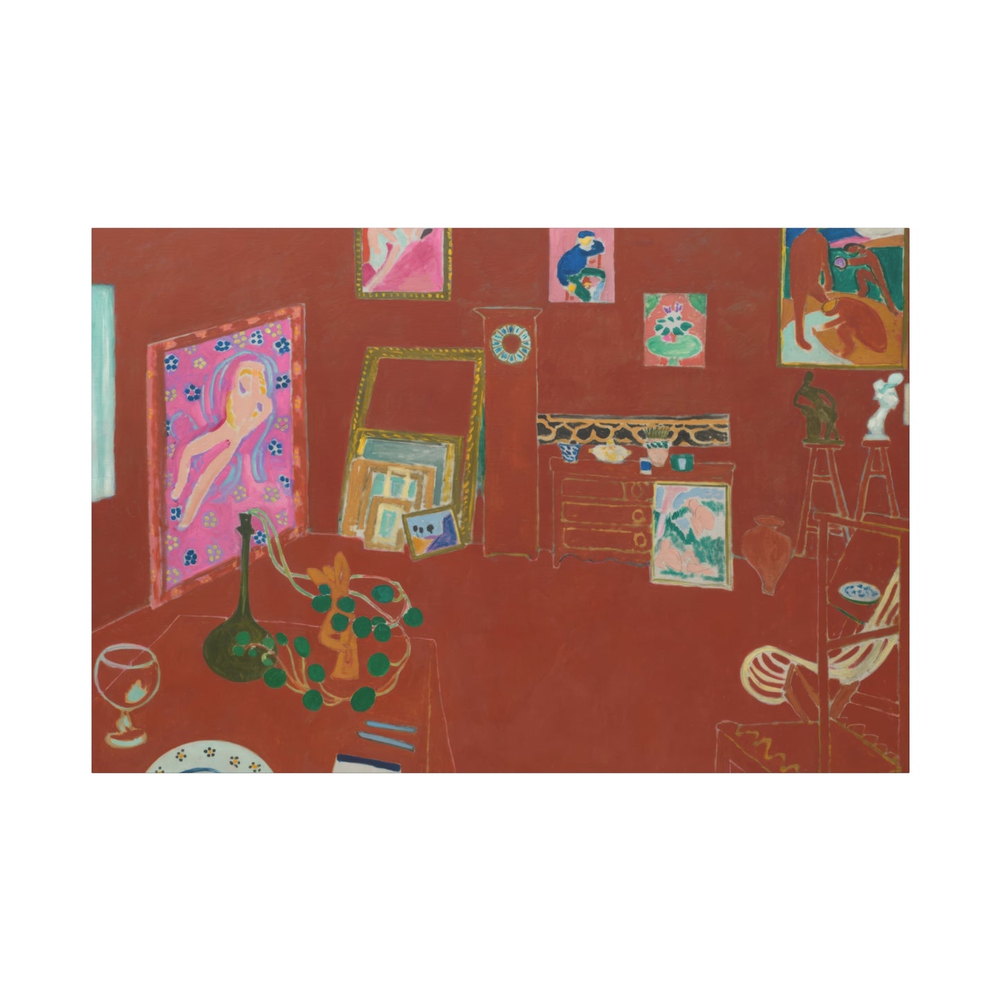 Matisse, Henri - The Red Studio (1911) - Canvas Block, unframed