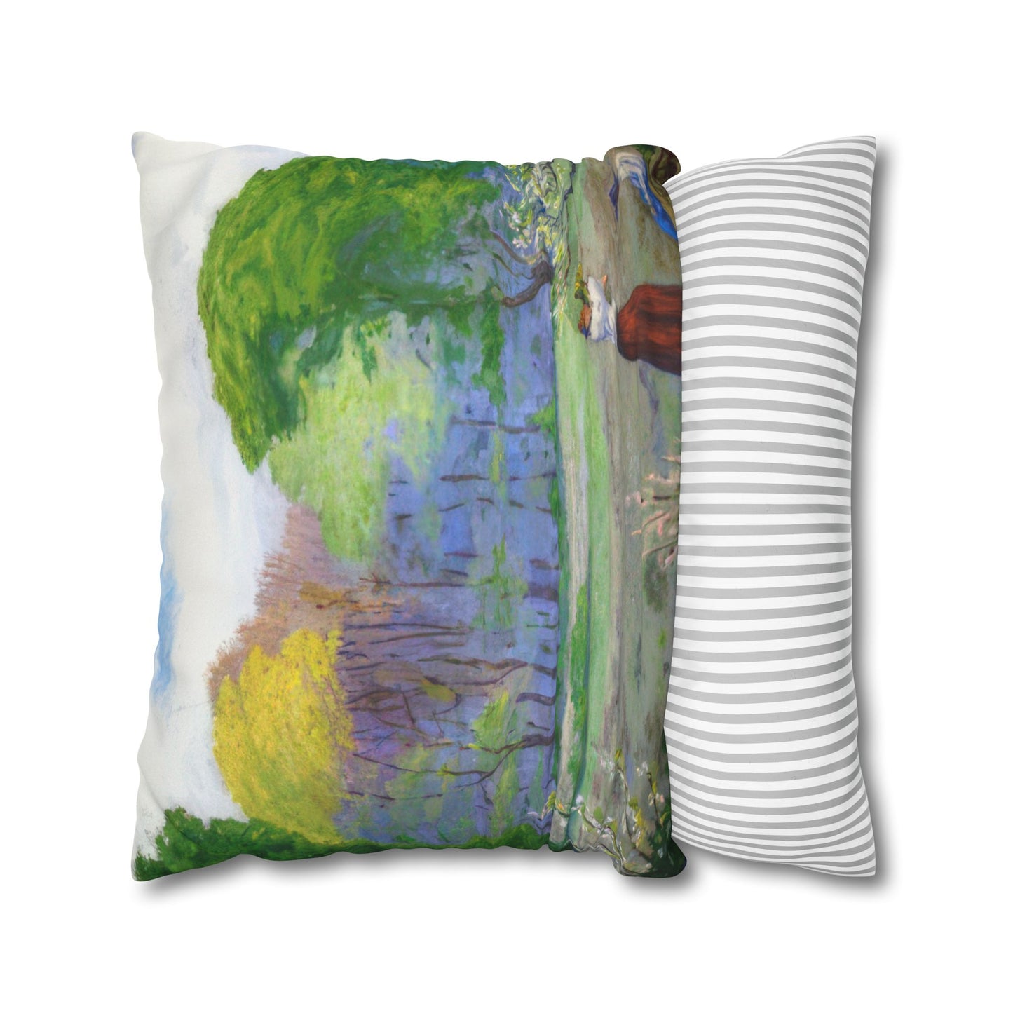 Ranson, Paul - Picking Flowers (1890) - Suede Square Pillowcase