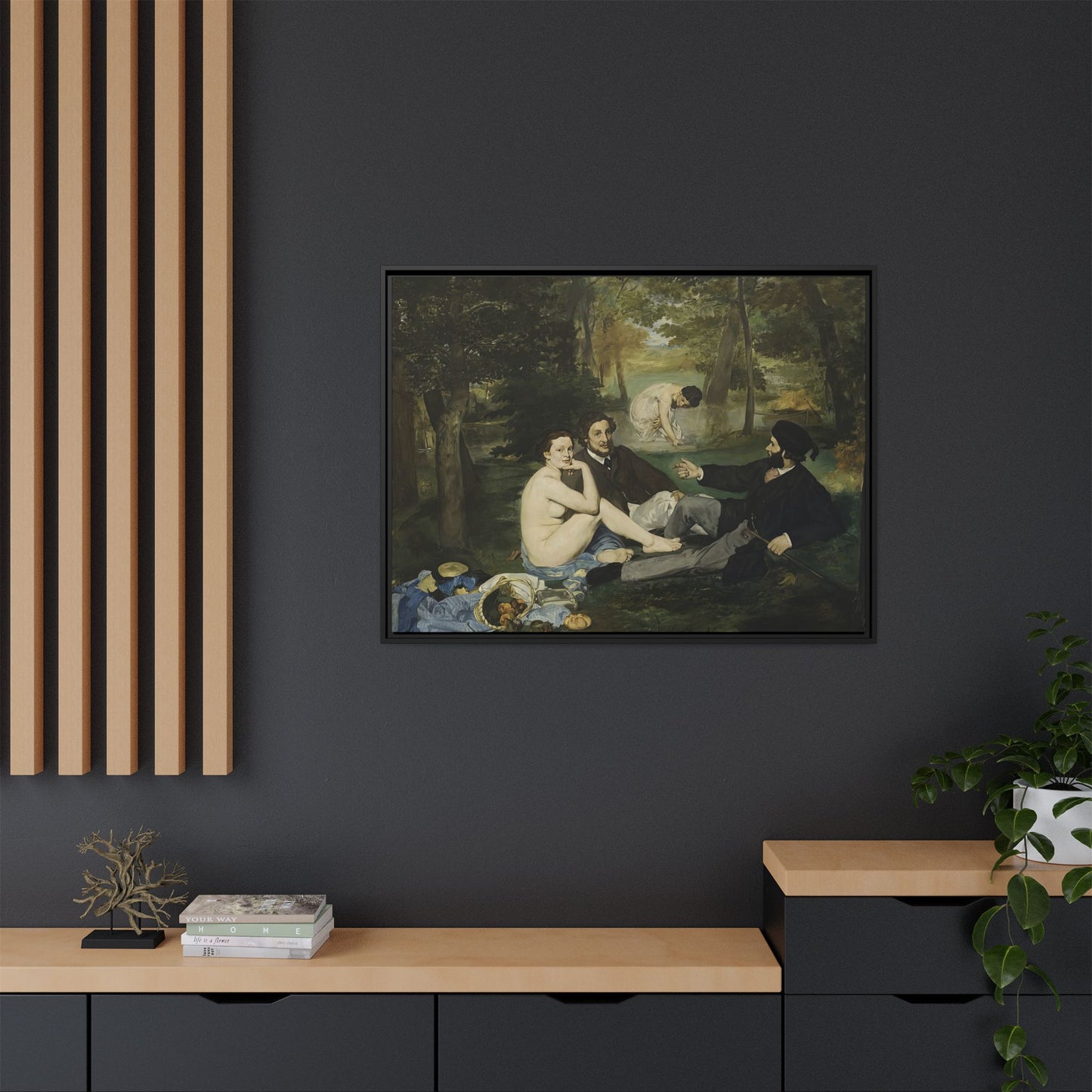 Manet, Édouard - Luncheon on the Grass (1863) - Matte Canvas, Framed