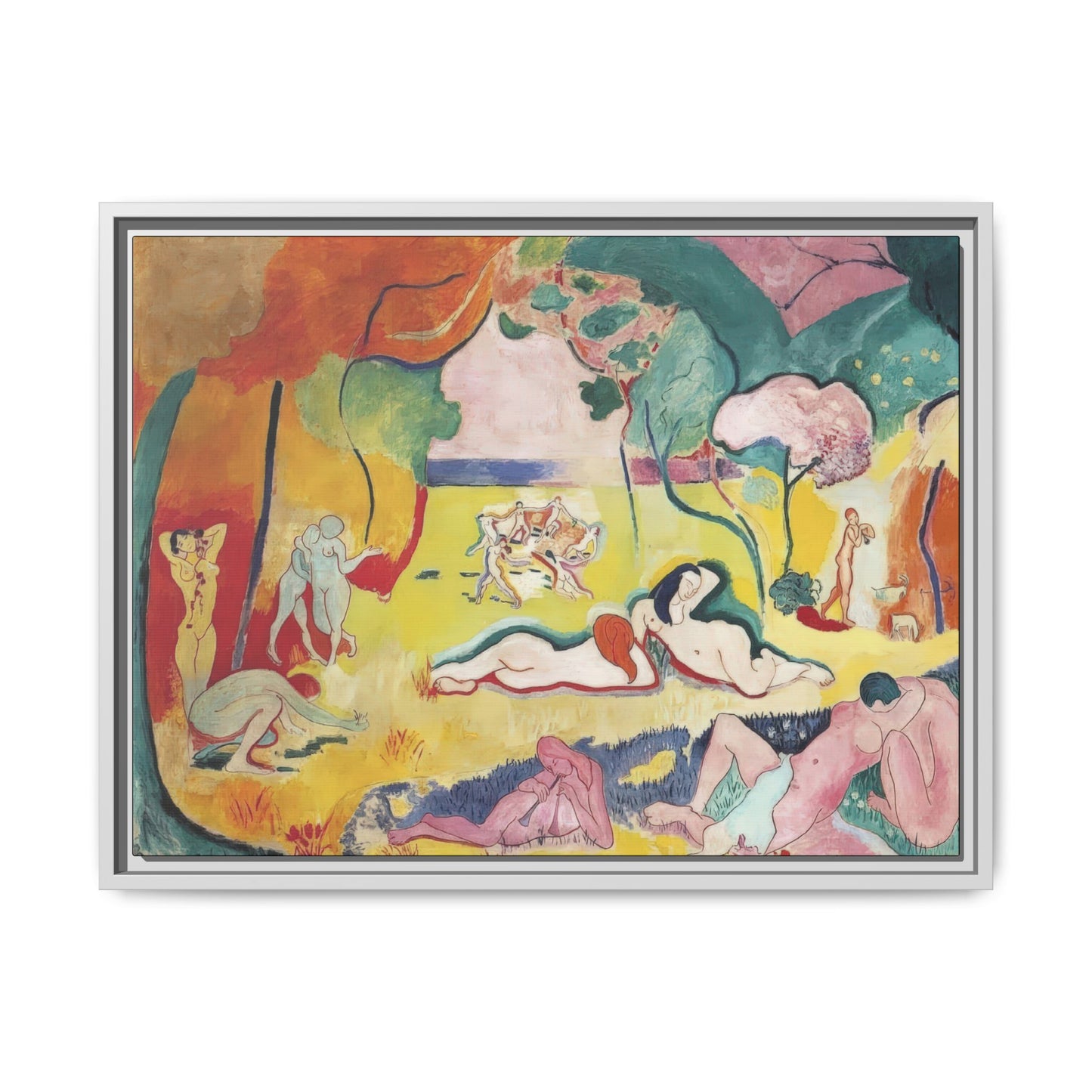 Matisse, Henri - The Joy of Life (1905) - Matte Canvas, Framed
