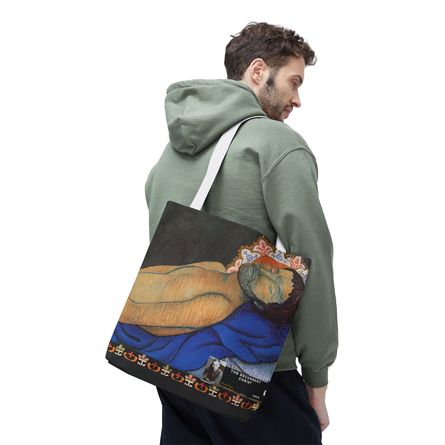 Filiger, Charles - The Recumbent Christ (1895) - Tote Bag