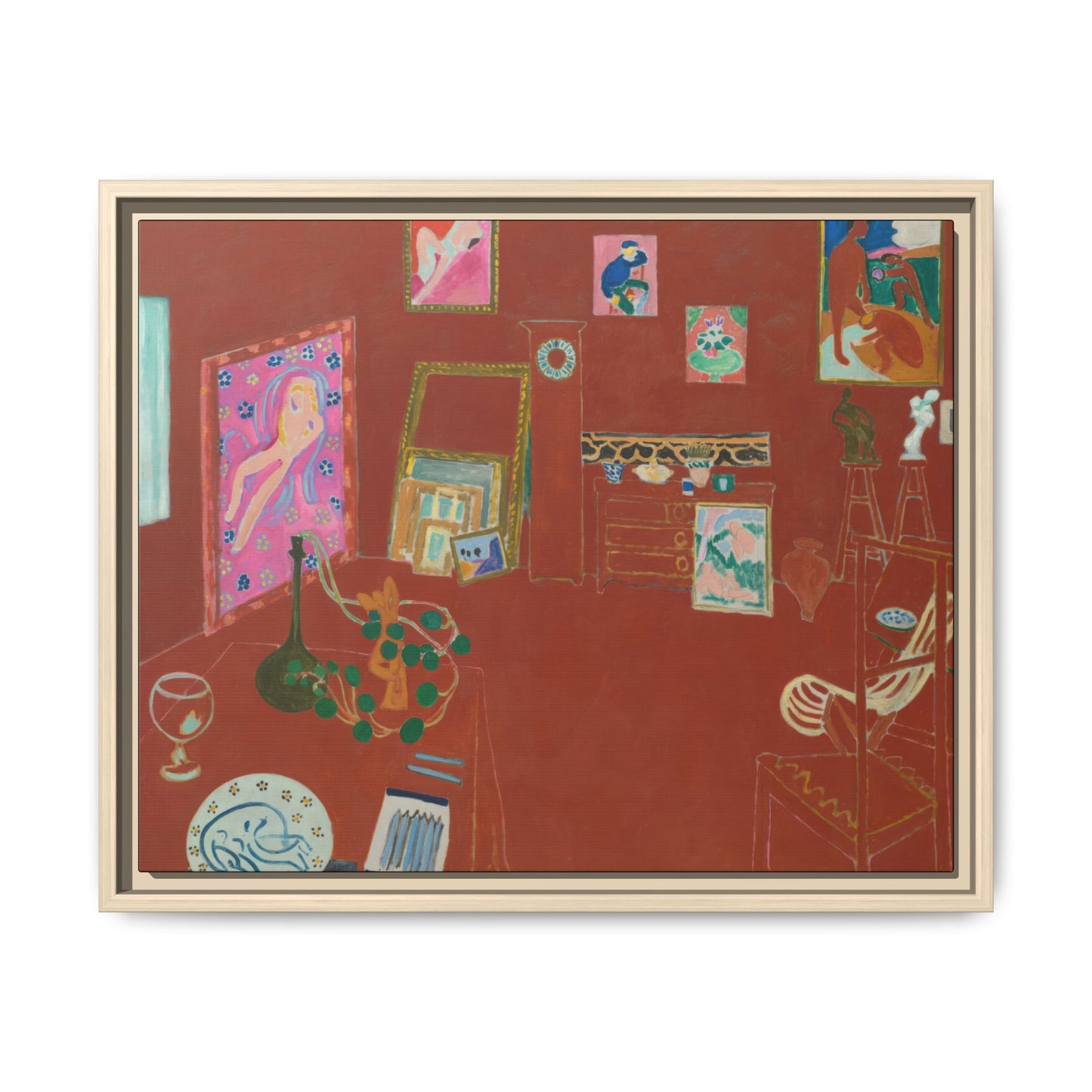 Matisse, Henri - The Red Studio (1911) - Matte Canvas, Framed