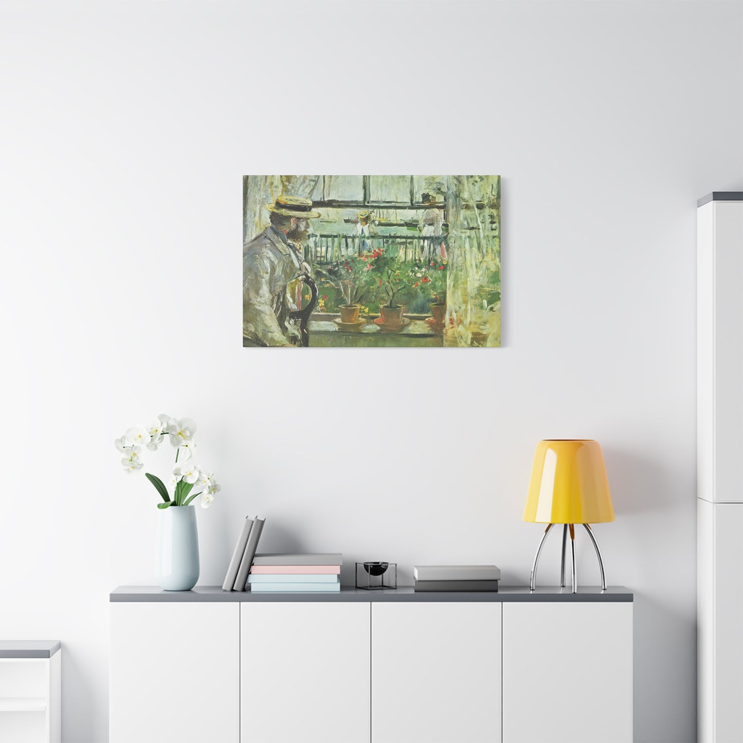 Morisot, Berthe - Eugene Manet on the Isle of Wight (1875) - Canvas Block, unframed
