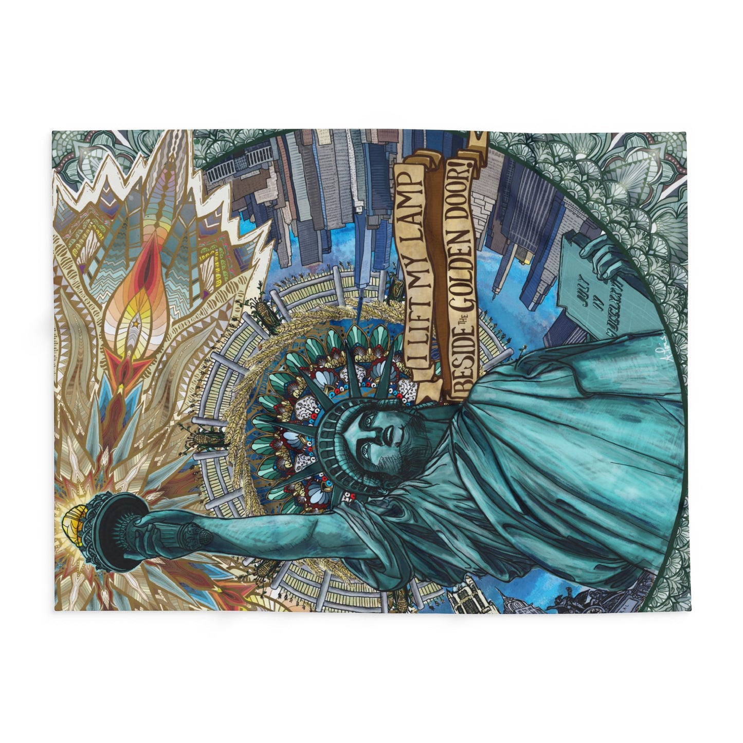 Pacio, Adam - Liberty Mandala - Arctic Fleece Blanket