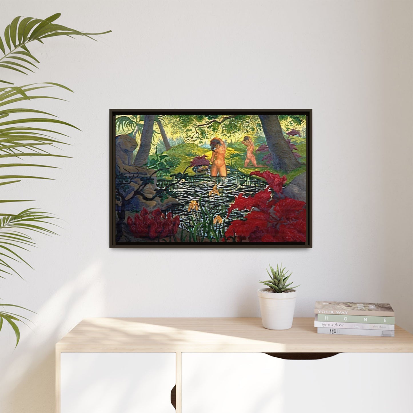 Ranson, Paul - The Lotus Bather (1906) - Matte Canvas, Framed