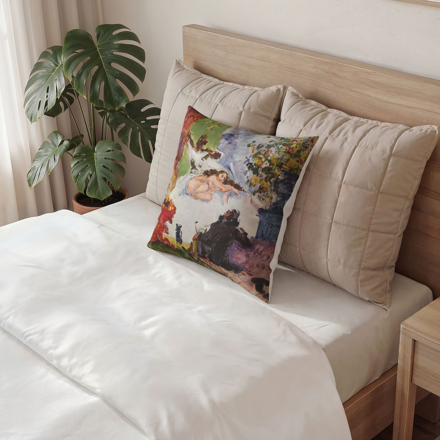 Cézanne, Paul - A Modern Olympia (1874) - Poly Velvet Pillow