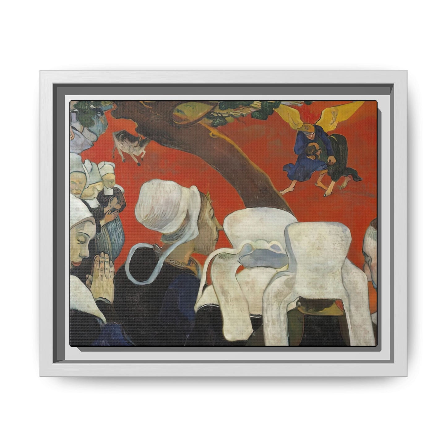 Gauguin, Paul - Vision of the Sermon (Jacob Wrestling with the Angel) (1888) - Matte Canvas, Framed