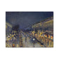 Pissarro, Camille - The Boulevard Montmartre At Night (1897) - Canvas Block, unframed
