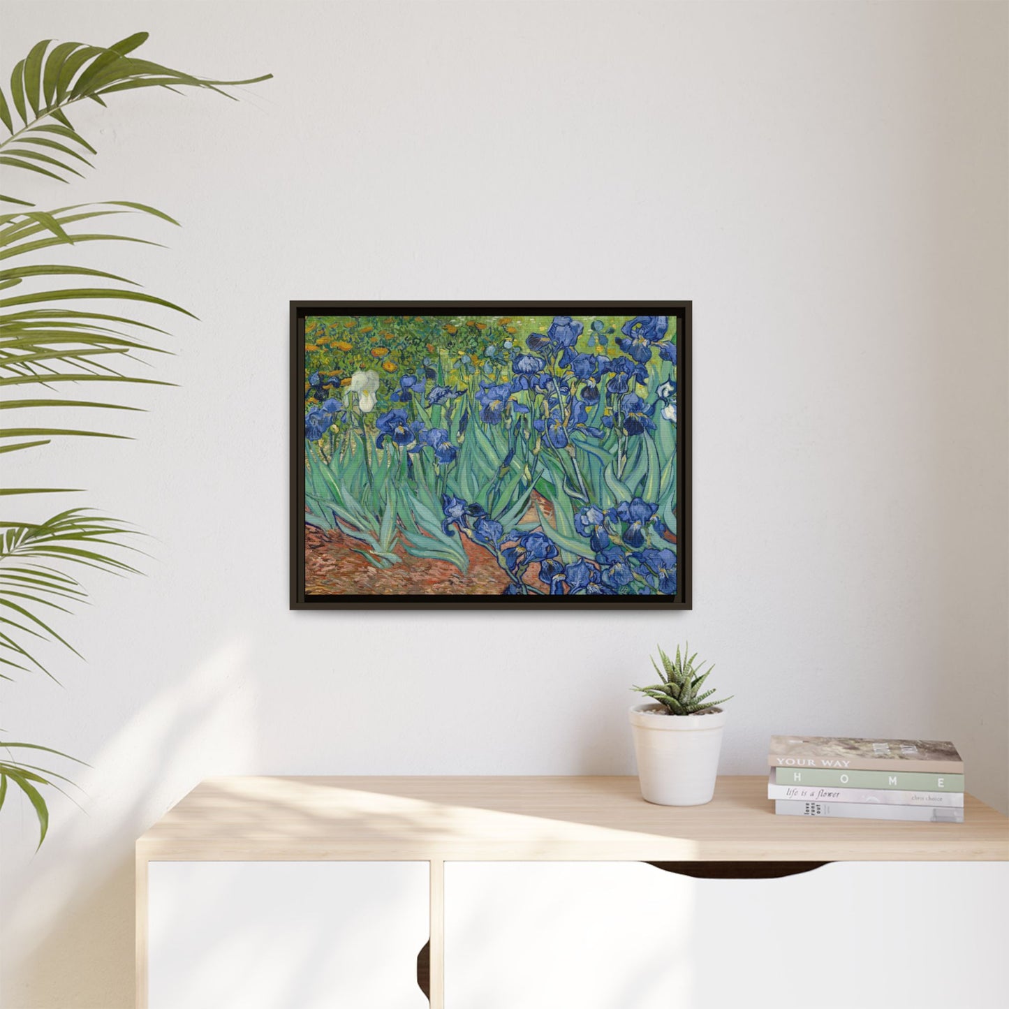 Van Gogh, Vincent - Irises (1889) - Matte Canvas, Framed