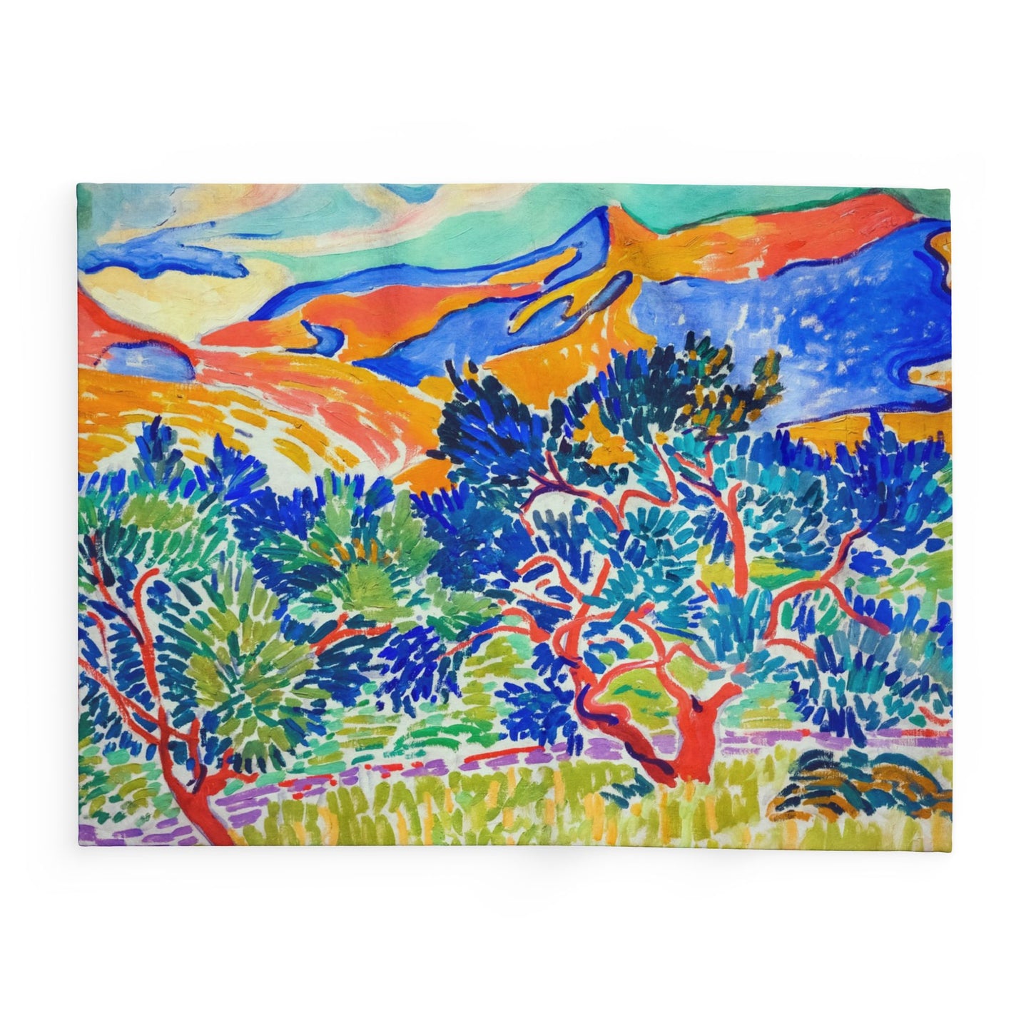 Derain, André - Mountains at Collioure (1905) - Arctic Fleece Blanket