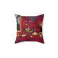 Matisse, Henri - The Dessert Harmony in Red (1908) - Suede Square Pillow