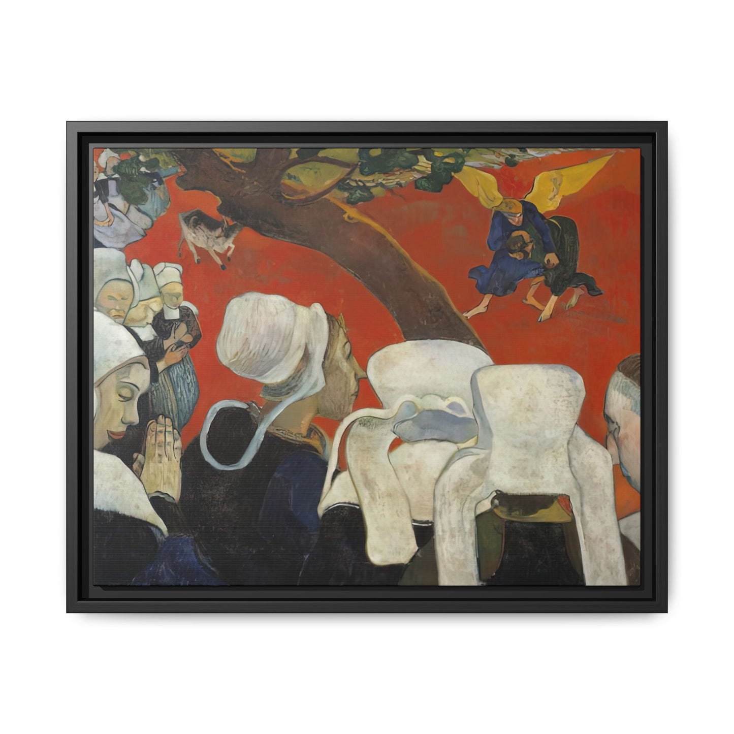 Gauguin, Paul - Vision of the Sermon (Jacob Wrestling with the Angel) (1888) - Matte Canvas, Framed