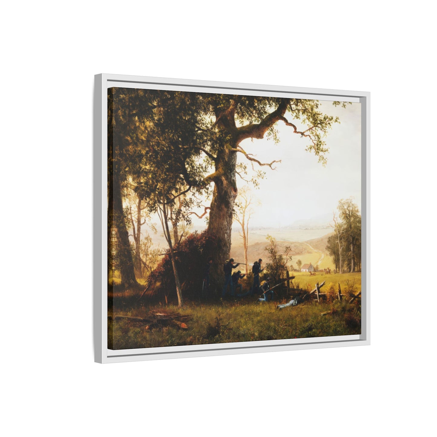 Bierstadt, Albert -  Guerrilla Warfare (1861) - Matte Canvas, Framed