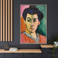 Matisse, Henri - The Green Stripe (1905) - Matte Canvas, Framed
