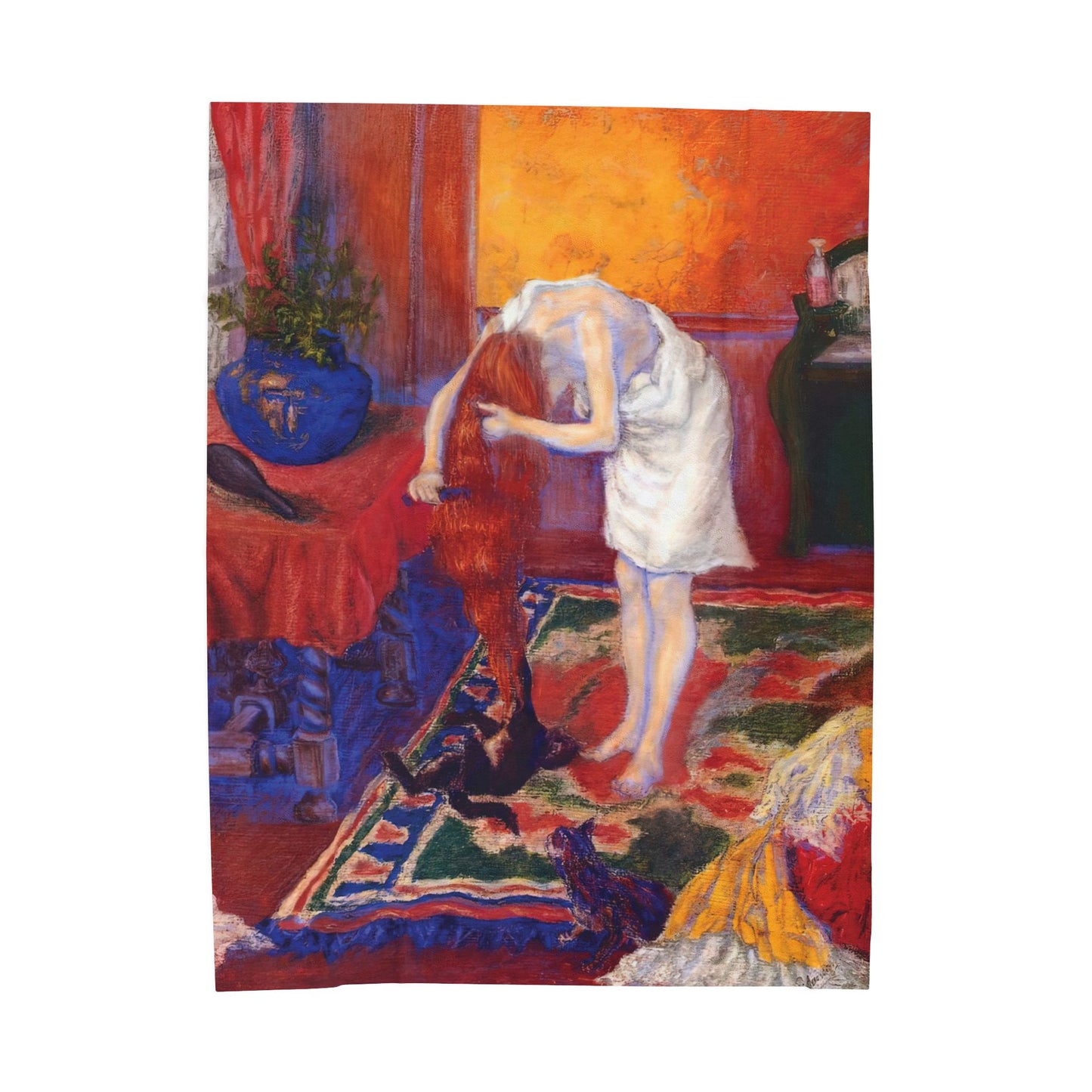 Ranson, Paul - The Golden Head of Hair (1909) - Velveteen Plush Blanket