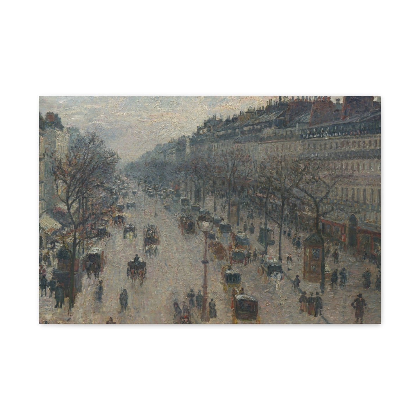 Pissarro, Camille - Boulevard Montmartre, Winter Morning (1897) - Canvas Block, unframed