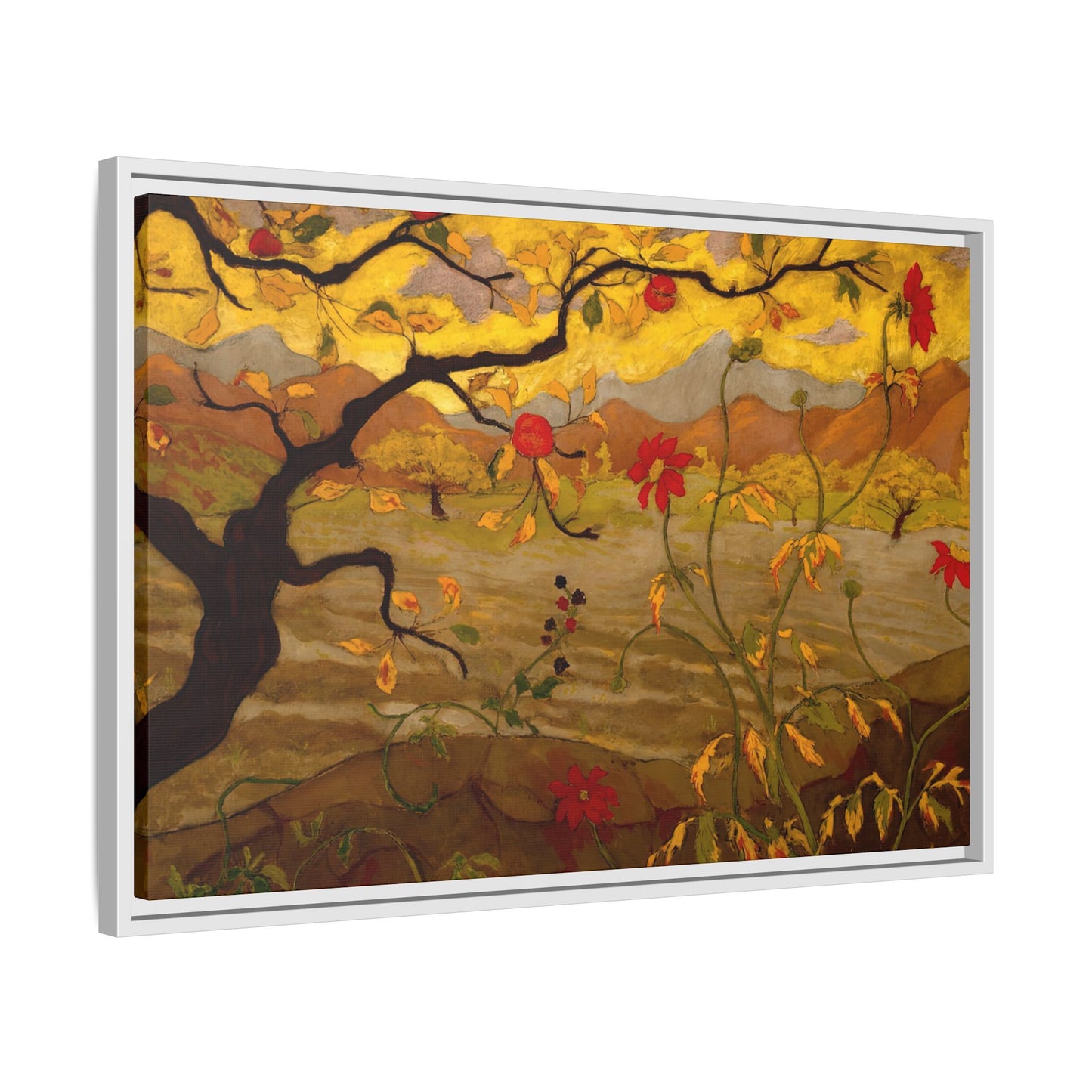 Ranson, Paul - Apple Tree with Red Fruit (1902) - Matte Canvas, Framed