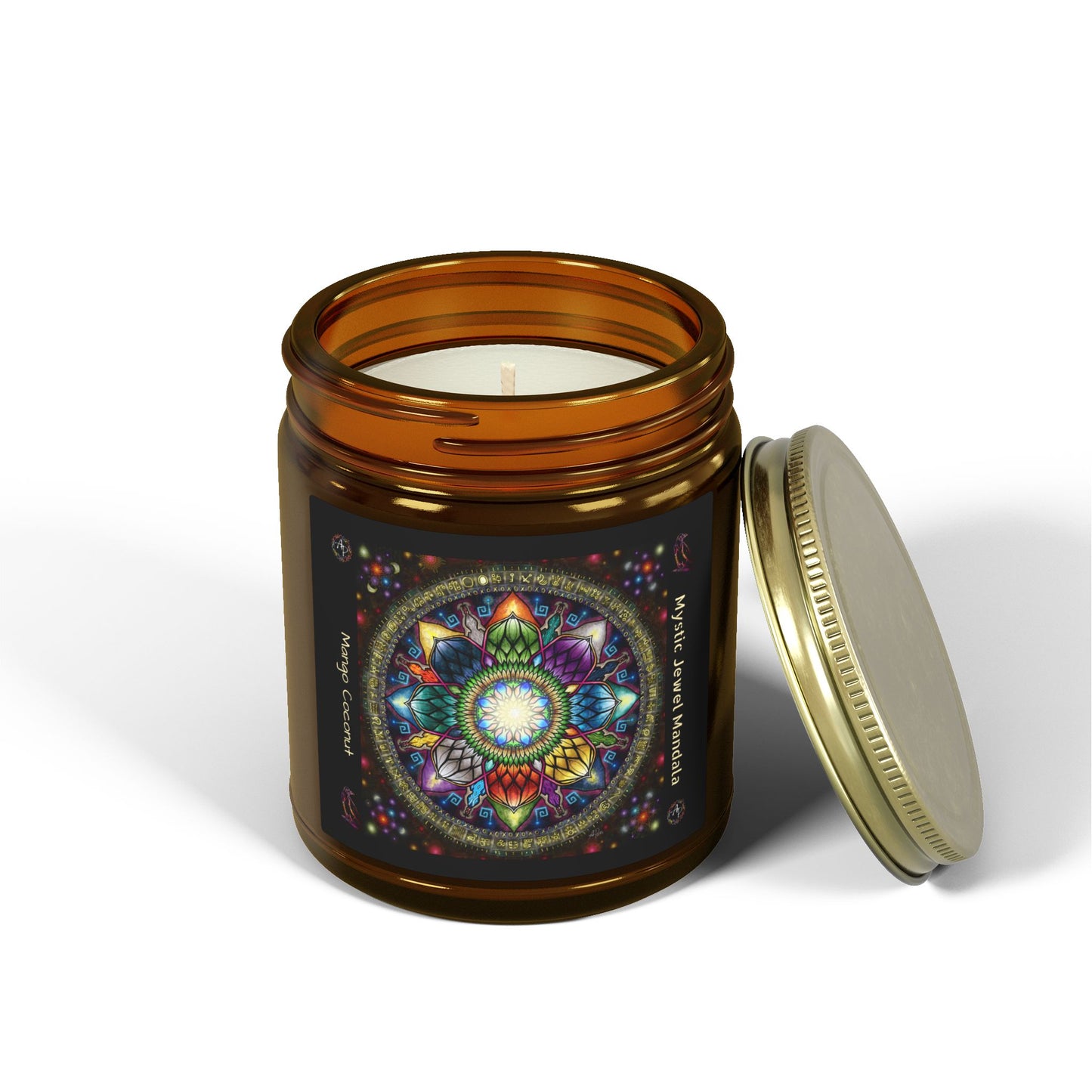 Mystic Jewel Mandala Scented Candle - Mango Coconut (4oz, 9oz)