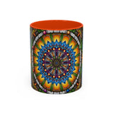 Emerald Arrows Mandala - Colorful Accent Mugs