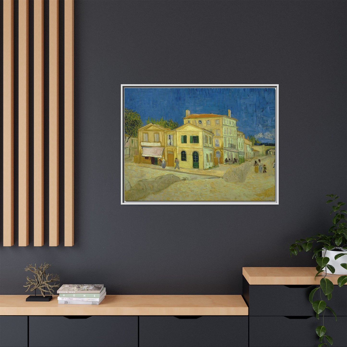 Van Gogh, Vincent - The Yellow House (1888) - Matte Canvas, Framed