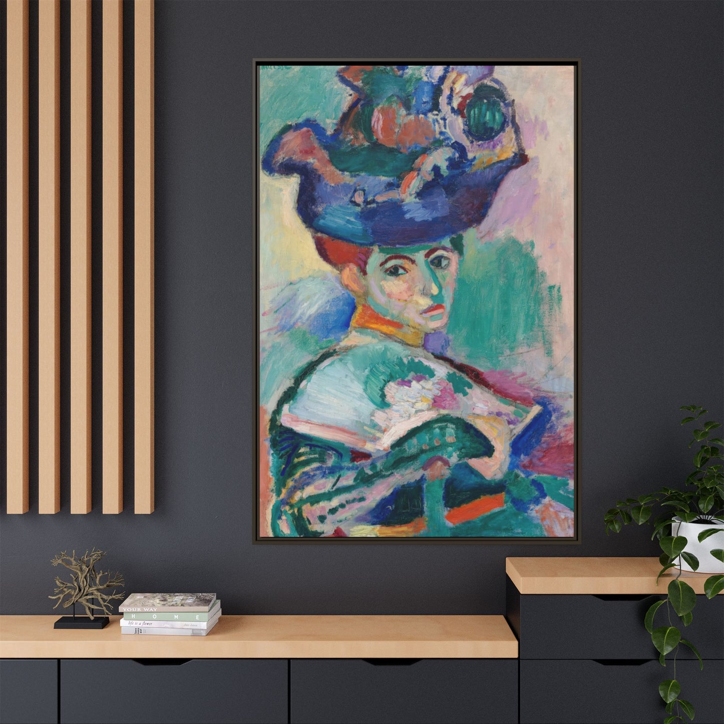 Matisse, Henri - Woman with a Hat (1905) - Matte Canvas, Framed
