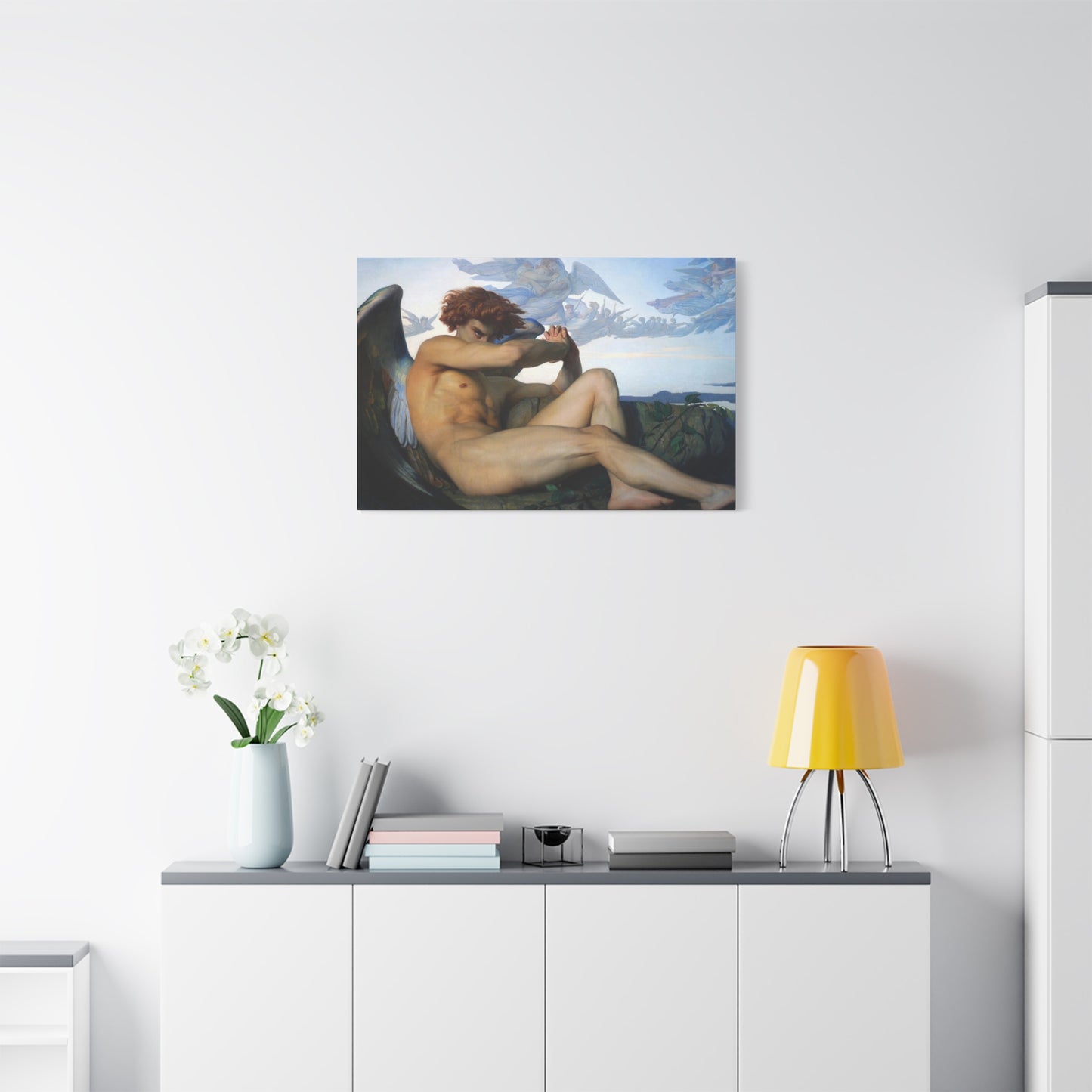 Cabanel, Alexandre - The Fallen Angel (1847) - Canvas Block, unframed