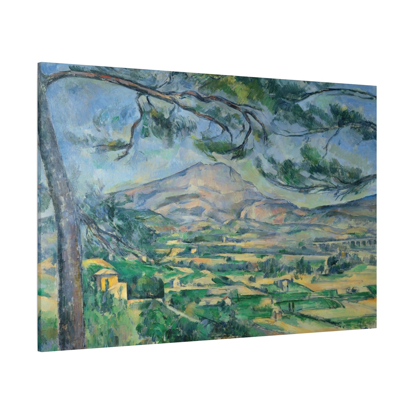 Cézanne, Paul - Mont Sainte-Victoire with Large Pine (1887) - Canvas Block, unframed