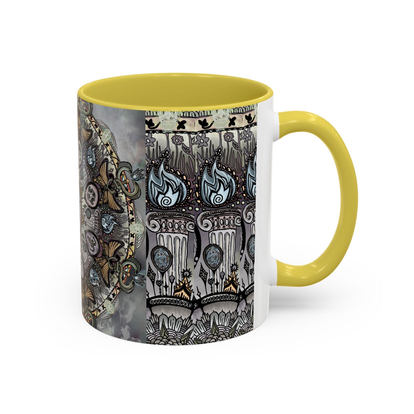 Pacio, Adam - Memento Mori Mandala - Colorful Accent Mugs