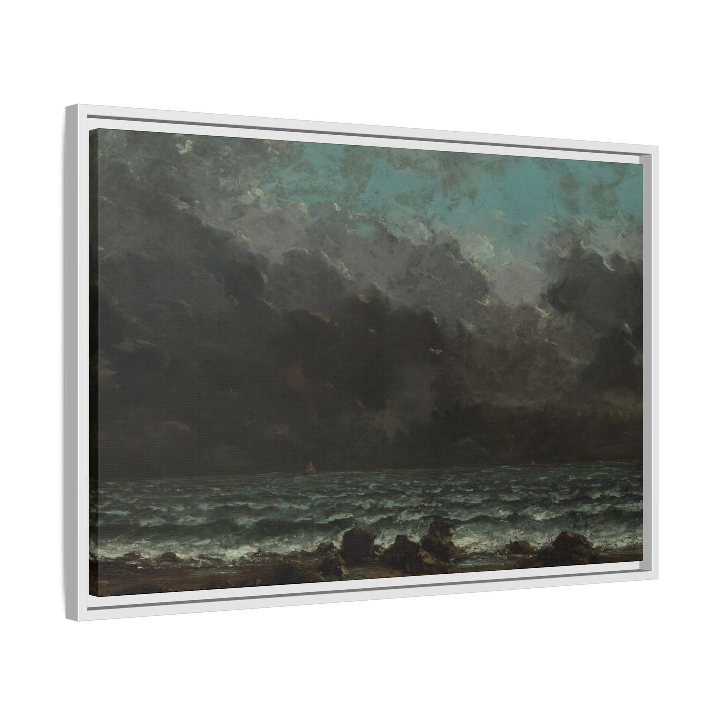 Courbet, Gustave - The Sea (1865) - Matte Canvas, Framed
