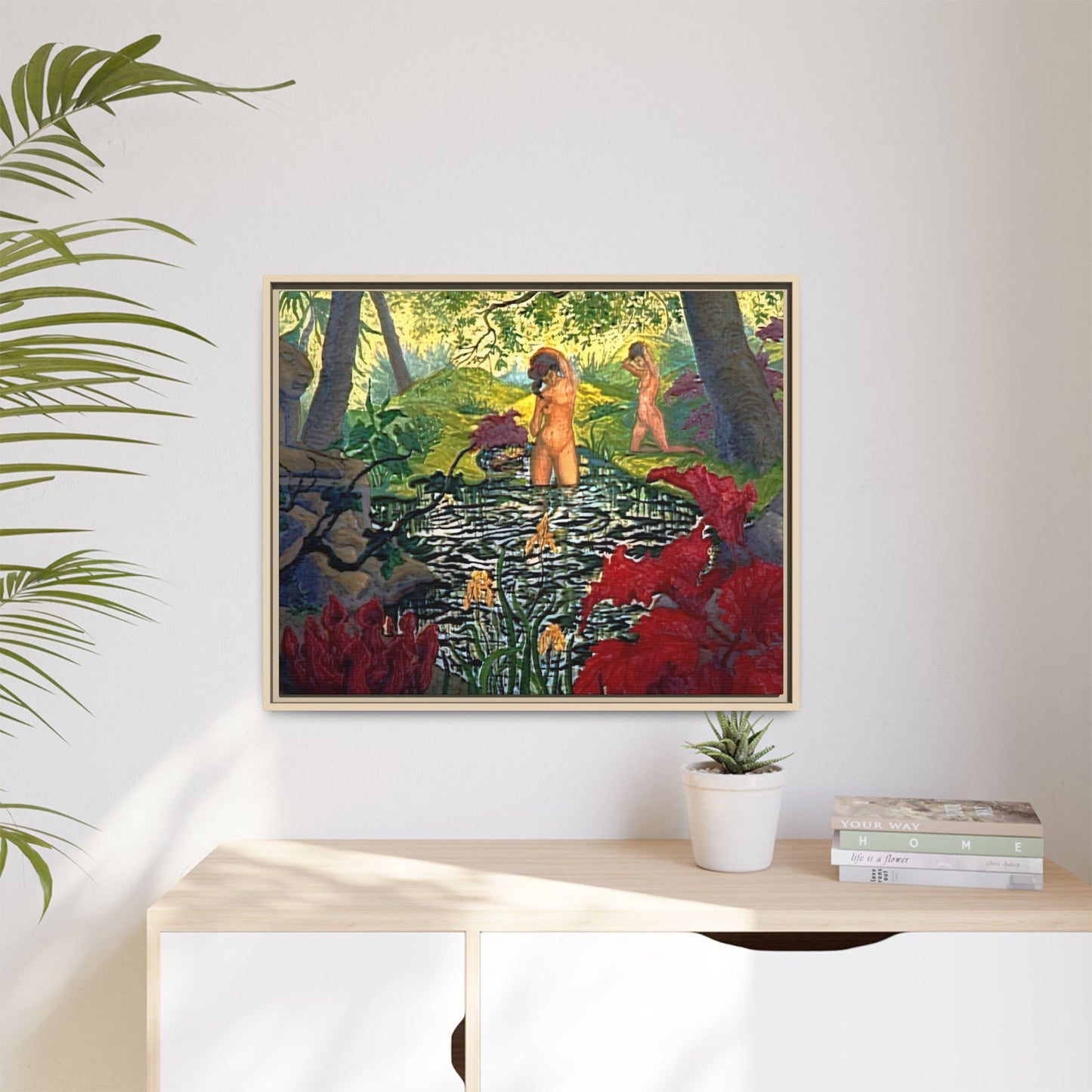 Ranson, Paul - The Lotus Bather (1906) - Matte Canvas, Framed