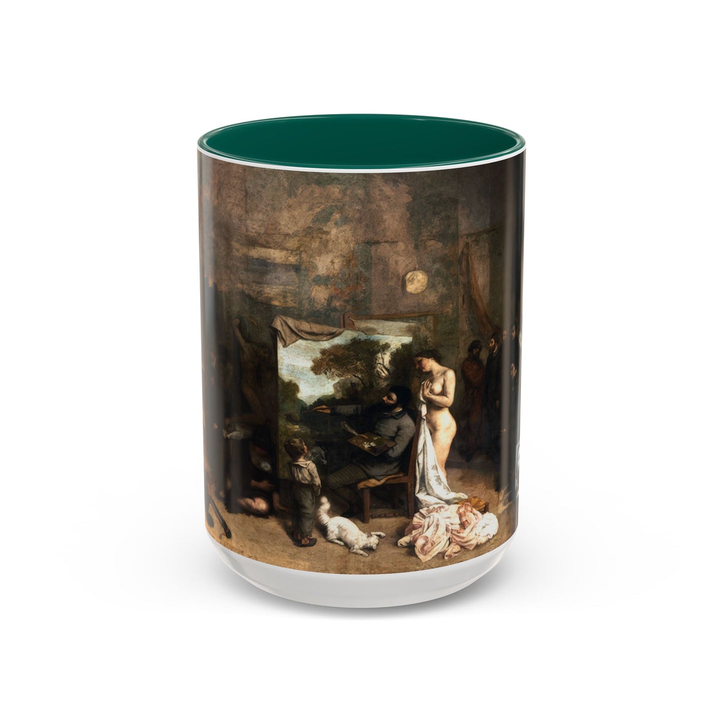 Courbet, Gustave - The Painter’s Studio (1855) - Colorful Accent Mugs