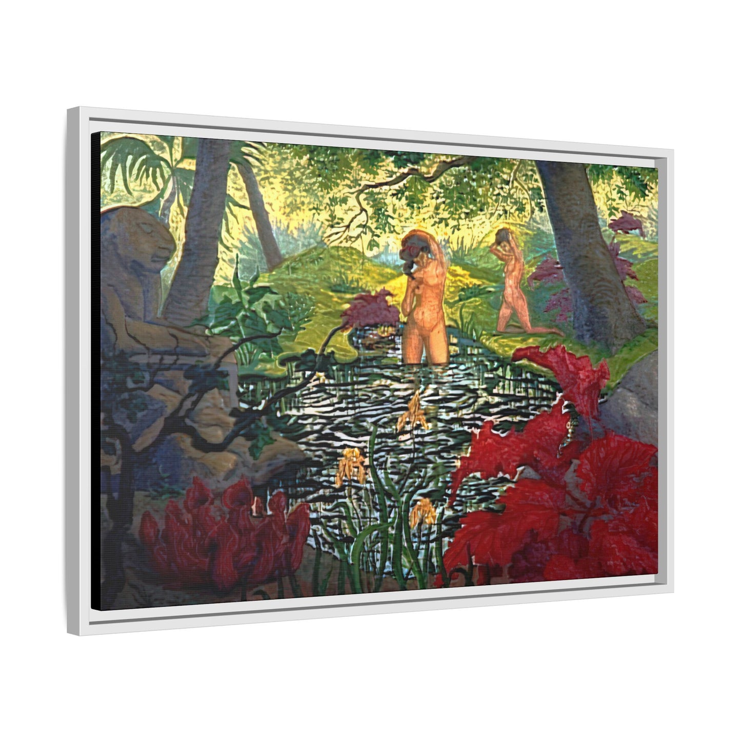 Ranson, Paul - The Lotus Bather (1906) - Matte Canvas, Framed
