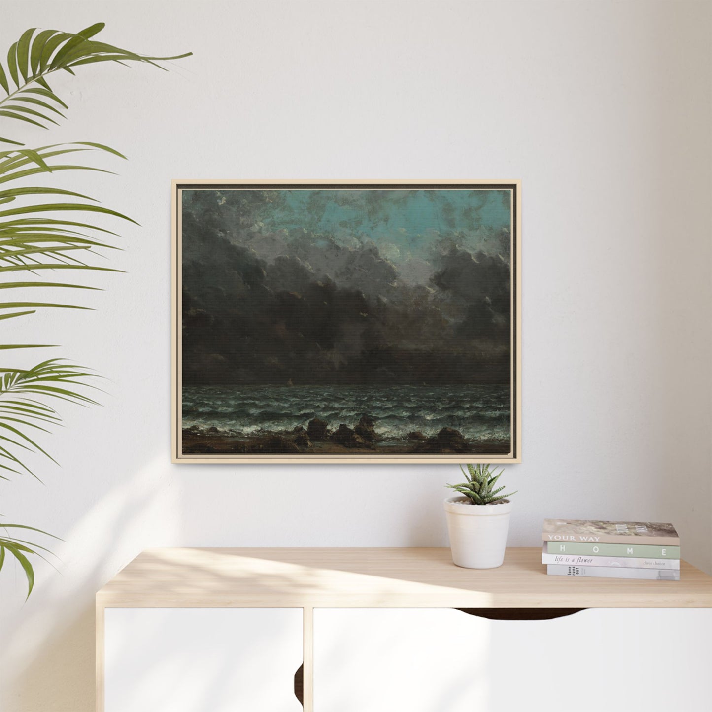 Courbet, Gustave - The Sea (1865) - Matte Canvas, Framed
