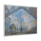 Monet, Claude - Le Gare Saint-Lazare (1877) - Matte Canvas, Framed